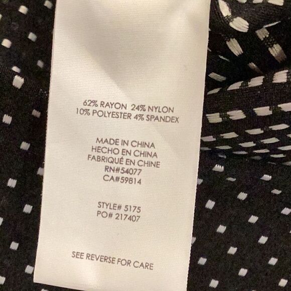 CAbi Seaside Chic Polka Dot Black and White Side Zipper Skinny Trousers 6 - Picture 7 of 8